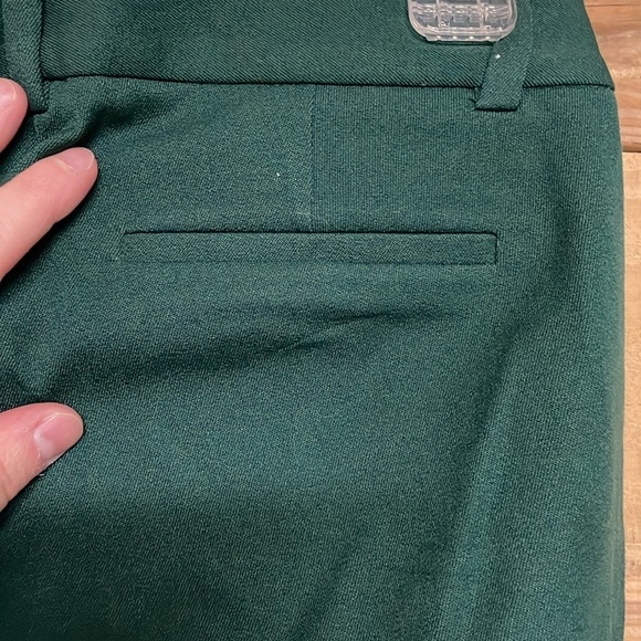 J. Crew Stretch size 00 Forest Green Low-rise Crop Super Stretchy Dress Pants - Picture 7 of 9